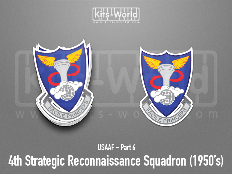 Kitsworld SAV Sticker - USAAF - 4th Strategic Reconnaissance Squadron (1950's) W:67mm x H:100mm 